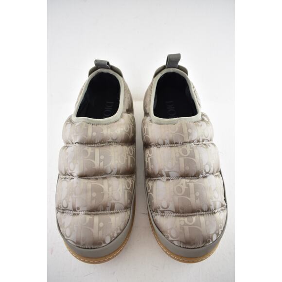 Dior Mens Snow Slipper Beige Oblique Logo Flat Slip On Loafer Sneaker 44 11 - Picture 6 of 16